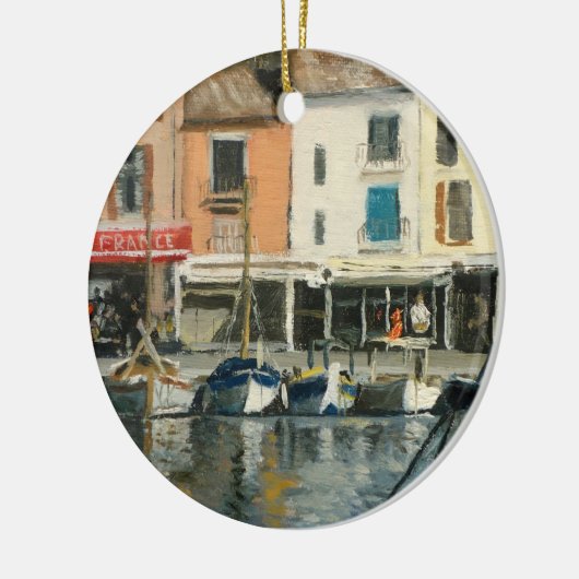 Boten op Cassis Provence Frankrijk Keramisch Ornament (Links)