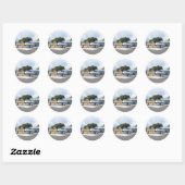 Boten Op De Harde Ondergrond Ronde Sticker (Vel)