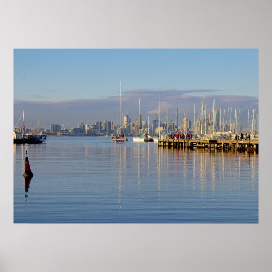 Boten op de haven poster (Voorkant)