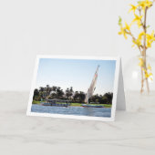 Boten op de rivier de Nijl, Luxor Kaart (Gele Bloem)