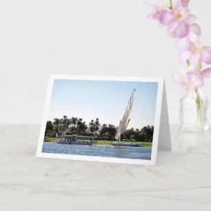 Boten op de rivier de Nijl, Luxor Kaart