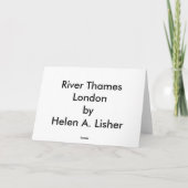 Boten op de rivier de Theems Feestdagen Kaart (Achterkant)