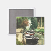 Boten op de rivier magneet (Voorkant / Achterkant)