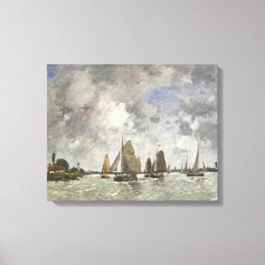  boten op de vleesverf canvas afdruk (Voorkant)