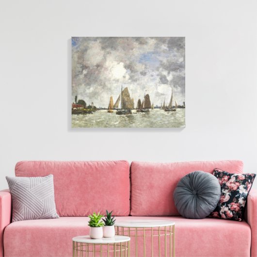  boten op de vleesverf canvas afdruk (Insitu (Woonkamer))