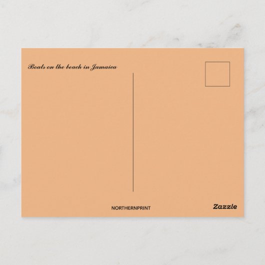 Boten op een strand in Jamaica Briefkaart (Achterkant)