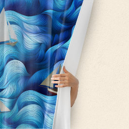 Boten op een wilde oceaan douchegordijn