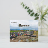 Boten op het Inle Lake Bagan Yangon Myanmar Briefkaart (Staand voorkant)