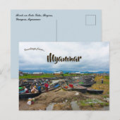 Boten op het Inle Lake Bagan Yangon Myanmar Briefkaart (Voorkant / Achterkant)