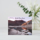 Boten op het Kozjakmeer Noord-Macedonië Briefkaart (Staand voorkant)