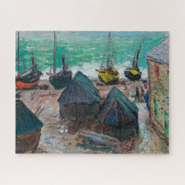 Boten op het strand bij Étretat | Claude Monet | Legpuzzel