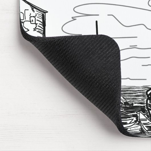 boten op het water muismat (Hoek)