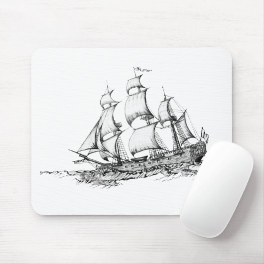 boten op het water muismat (Met muis)