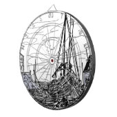 boten op het zee dartbord (Voorkant Rechts)