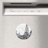 boten op het zee magneet (Insitu (Vaatwasser))