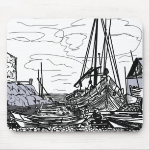 boten op het zee muismat