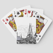 boten op het zee speelkaarten (Achterkant)
