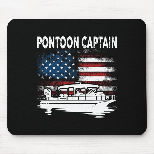 Boten Ponton Kapitein 4 juli Pontonboot Muismat (Voorkant)