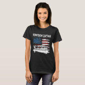 Boten Ponton Kapitein 4 juli Pontonboot  T-shirt (Voorkant volledig)