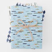 Boten schepen zeilboten Op de rivier wargyle Inpakpapier Vel (In situ)