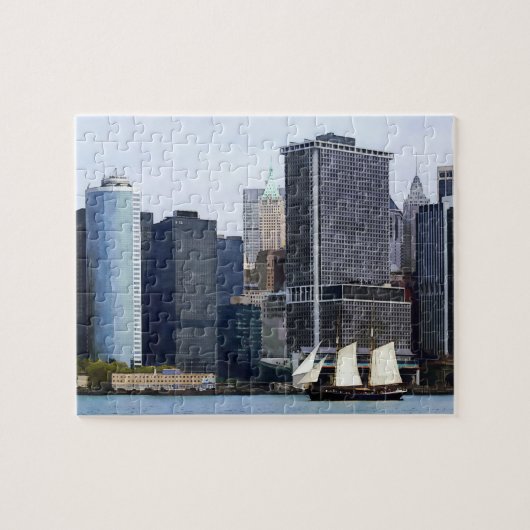 Boten - Schooner Against the Manhattan Skyline Legpuzzel (Horizontaal)