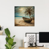 Boten & Stranden - 3 Poster (Thuiskantoor)