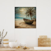 Boten & Stranden - 3 Poster (Keuken)