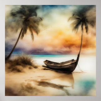 Boten & Stranden - 4 Poster