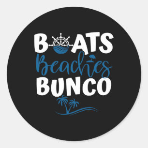 Boten Stranden Bunco Cruise Reizen Meisjes Game Tr Ronde Sticker
