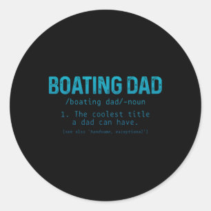 Boten Vader Definitie Pontoon Kapitein Boot Eigena Ronde Sticker