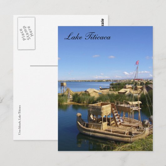 Boten van de titicaca briefkaart (Voorkant / Achterkant)