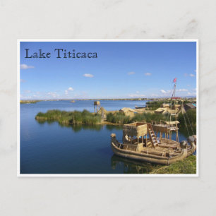 Boten van de titicaca briefkaart