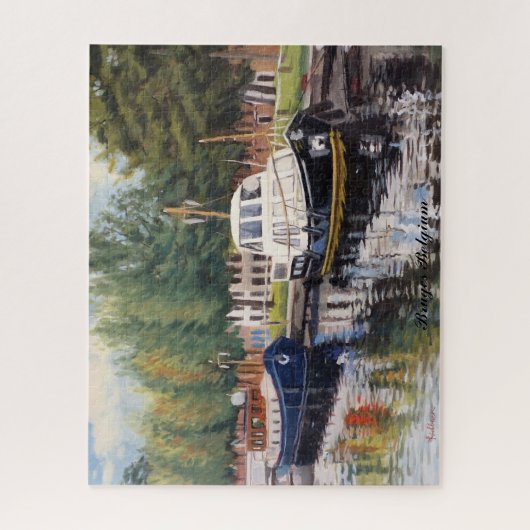 Boten van ruwe schuur- en persolie legpuzzel (Verticaal)