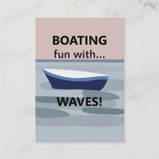 boten varen plezier met de golven boten visitekaartje (Voorkant)