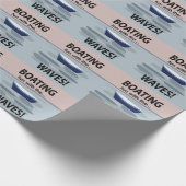 Boten varen zeilboot plezier met de golven boten cadeaupapier (Hoek)