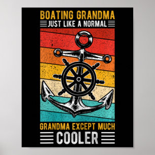 Boten varende oma net als een normale oma die bote poster