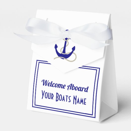 Boten welkom aan boord cadeau bedankdoosjes (Voorkant Zijde)