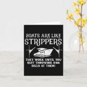 Boten zijn als werk tot grappige kapitein jacht ei kaart (Gele Bloem)