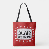 Boten zijn mijn jam Canvas tas (Achterkant)