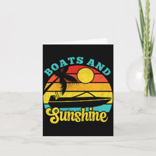Boten zonneschijn retro vintage jacht zonsondergan kaart