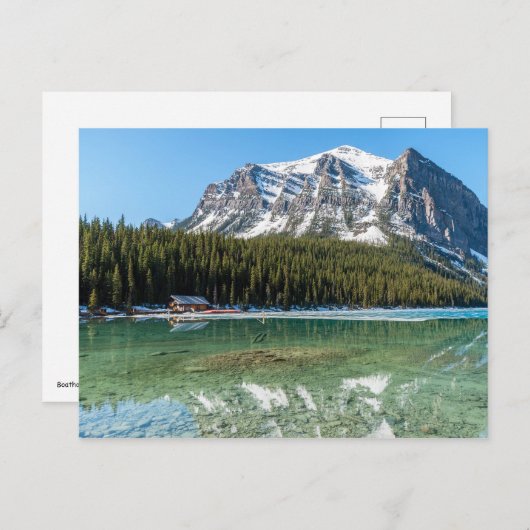 Botenhuis naast Lake Louise - Banff, Canada Briefkaart (Voorkant / Achterkant)