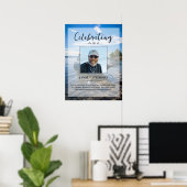 Botenkapitein Viering van het Leven Foto Begrafeni Poster (Thuiskantoor)