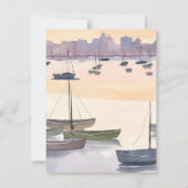 Botenmarina | Aquarel Oceaabaai Kaart (Voorkant)
