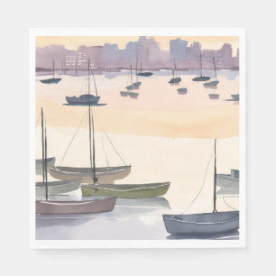Botenmarina Aquarel Oceaanbaai Servet