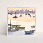 Botenmarina | Aquarel Oceanbaai Poster