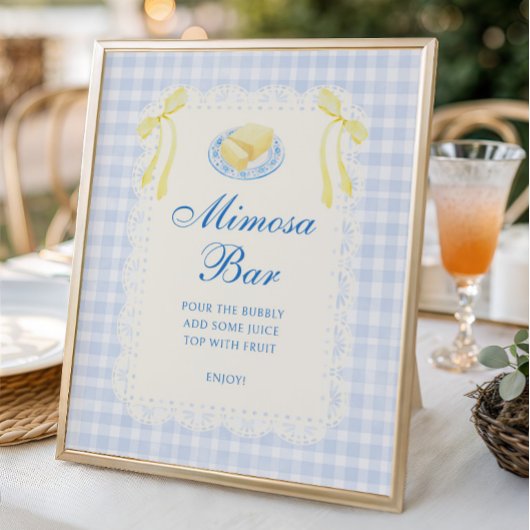 Boter Bruiloftsborrel Mimosa Bar Poster