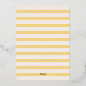 Boter Cabana Fun Geel Afstudeerfeest Folie Uitnodiging (Achterkant)