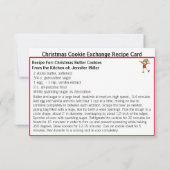 Boter Cookie Exchange Recipe kerstkaart (Achterkant)