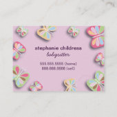 boter door babysitters visitekaartje (Achterkant)