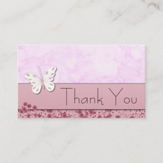 Boter en bloemen Dank u Visitekaartje Informatiekaartje